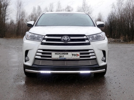 Toyota Highlander 2017-	Защита передняя нижняя (с ДХО) 60,3 мм